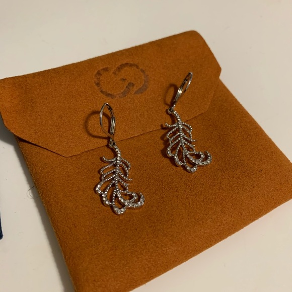 Silver Drop Earrings - Picture 2 of 4